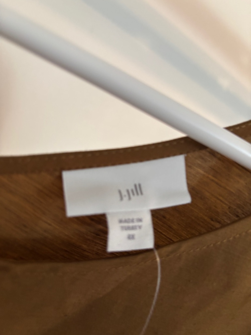J. Jill Sleeveless Tan Midi Shift Dress - Picture 6 of 7